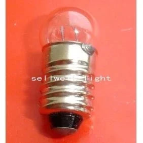 Set of 10 miniature bulbs 3.8V 0.3A with E10 base and 11mm diameter
