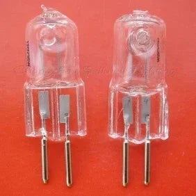 10pcs halogen light 120v 25w G5.35 bulbs on red background