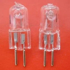 10pcs halogen light 120v 25w G5.35 bulbs on red background