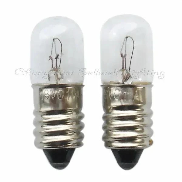 Miniature lamp 18v 0.11a E10 base 10mm diameter 28mm length bulb set of 2