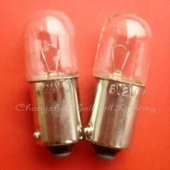 Miniature bulb 6v 2w ba9s t10x28 A339 factory direct 10pcs close-up on red background