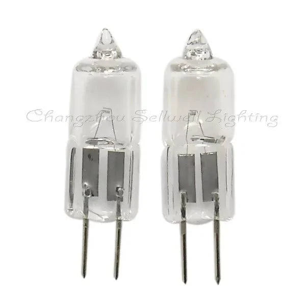 Set of 2 halogen bulbs 6v 8w G4 base clear glass small capsule design