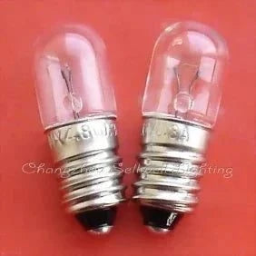 10pcs miniature bulbs 4.8V 0.3A E10 base indicator lamps pilot light bulbs