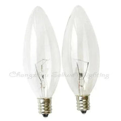 10pcs Candle light bulbs 230v 25w E12 base clear flame shape bulbs