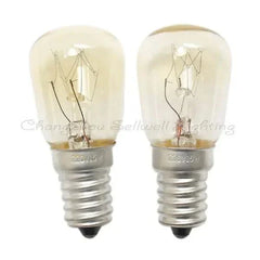 Miniature bulb 220V 15W E14 base transparent glass filament light bulb T26x59mm set of two