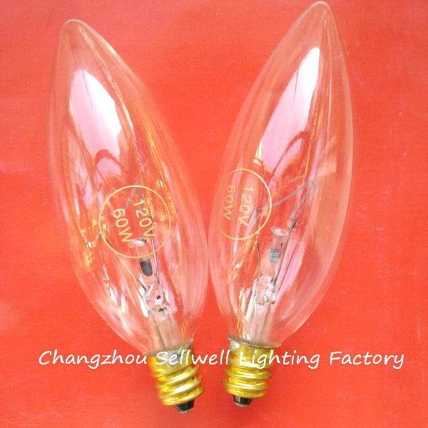 Pair of clear E12 lamp holders instrument bulbs 120V 60W screw base indicator lights on red background
