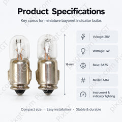 Miniature light bulb lamps 28v 1w ba7s A167 GREAT 10pc Wholesale supplier