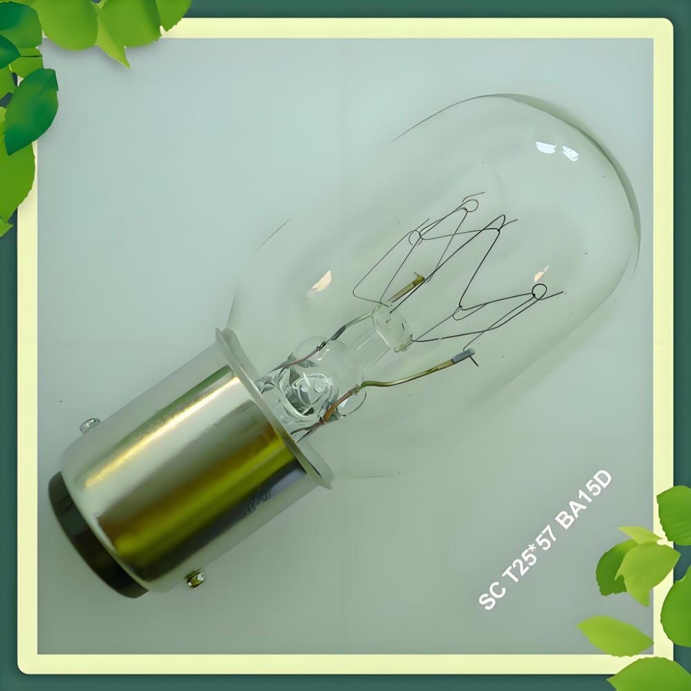 Transparent tungsten halogen lamp BA15d 220v 25w indicator bulb hot sale lamp
