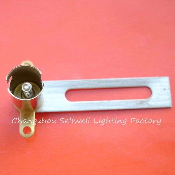 Ba9s lamp holder for teaching aids and signal instruments on orange background