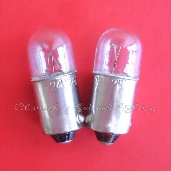 Two Ba9s lamp holders light bulbs on red background for teaching aids and signal instruments.