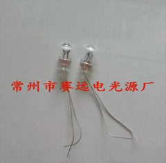 Miniature electric light source bulb 1.5V 90MA with 4.7mm diameter and 30mm lead length
