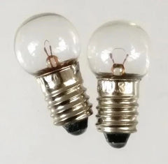 Screw and bayonet lamp bulbs with clear glass and metal bases for 1.5V to 6.3V applications