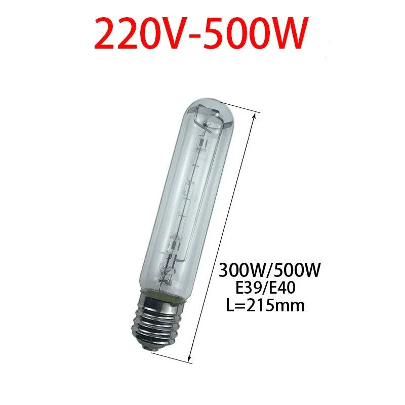 220V 500W marine halogen bulb floodlight tube with E39/E40 base and 215mm length