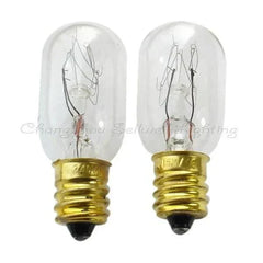 10pcs miniature light e12 bulbs 240v 15w t20x48 clear glass with brass base