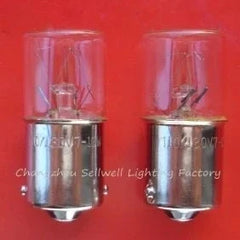 Set of 10 miniature bulbs 110-130V 7-10W Ba15s base T16X36 transparent glass bulbs