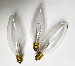 Set of 10 miniature 220v 25w E12 base incandescent lamps for lighting fixtures