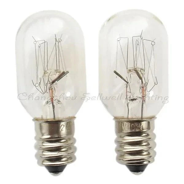 Miniature light 240V 15W E12 base T20x48 clear bulb set