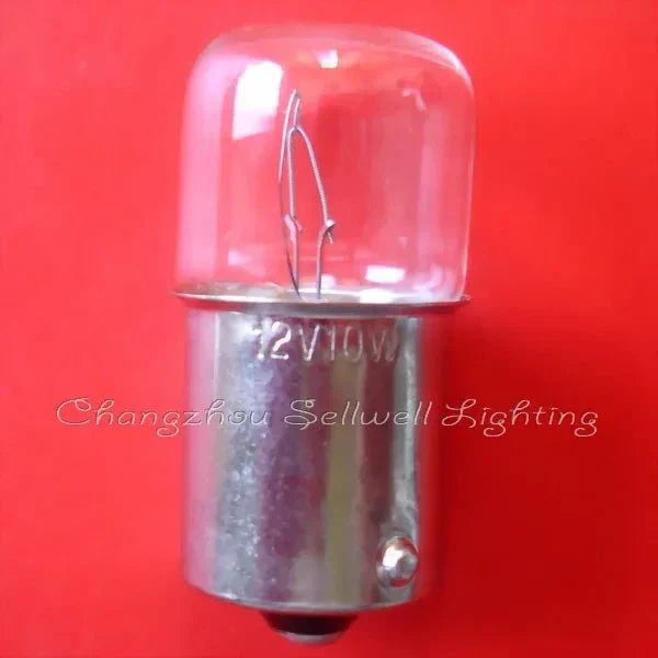 Miniature 12V 10W ba15s light bulb with t16x34 glass design