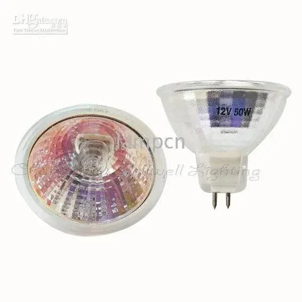12v 50w MR16 halogen lighting lamps with reflective front and two-pin base