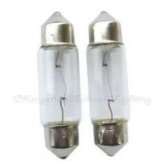 Auto light 12v 5w halogen bulbs 10mm diameter 36mm length pair