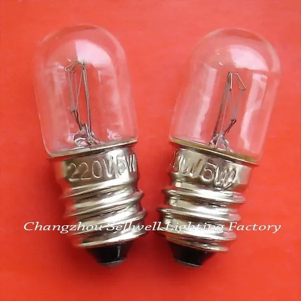 10pcs Miniature light 220v 5w E12 T13X34 A647 GOOD