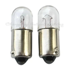 Two miniature lamps 12v 6w Ba9s with clear glass and metal base