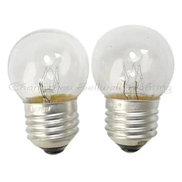 Miniature bulb 220v 10w E27 base clear glass G40 size lighting bulb set of two