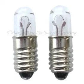 Miniature 6v 1w E5 base T5x16 lamp bulbs pack of 10