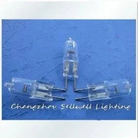JC 12V 50W G4 warm light yellow halogen bulbs on blue background