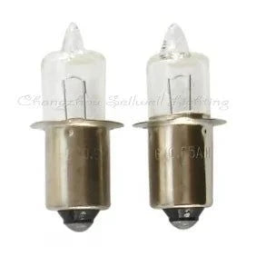 Pair of 10pcs Halogen bulb p13.5s 6v 0.65a with metal base and clear glass capsule