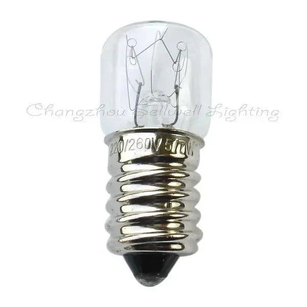 Miniature lamp E14 16x40mm 220/260V 5/7W clear bulb with screw base