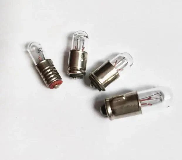 Mf6 Bulb 24 V28v36v30ma instrument indicator light set with metal base and clear glass covers