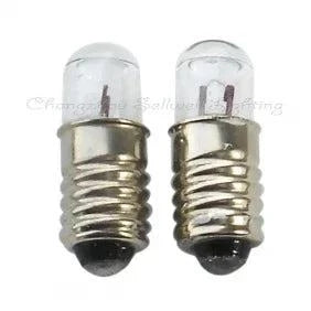 Set of 10 miniature lights 2.5V 0.3A with E5 base type for small lighting applications