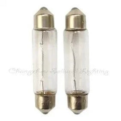 Pair of auto bulbs 24v 5w 10x36mm automotive light bulbs with metal end caps
