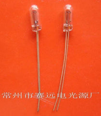 Miniature lamp 24V 0.05A 3x8x25mm two pieces on orange background