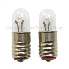 Set of 10 miniature bulbs 2.5v 0.3a E5 base, 5mm diameter, 15mm length for lighting use