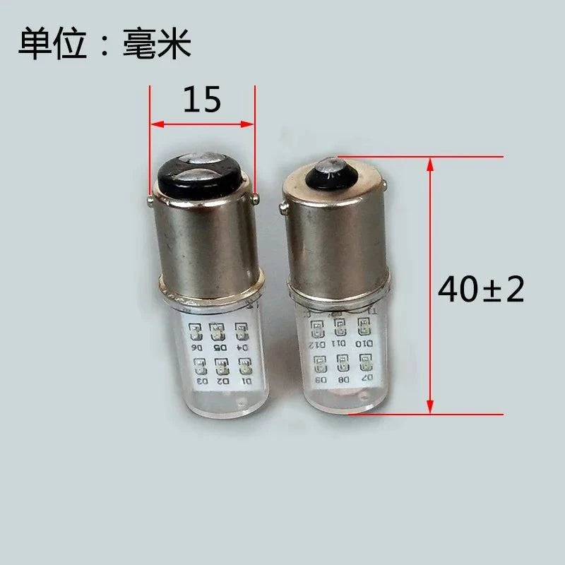 B15 LED warning lamp bayonet 12V24V36V5W220 indicator red yellow green white machine alarm signal