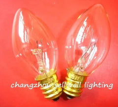 Miniature bulb 120v 7w e12 A435 high quality pair on red background