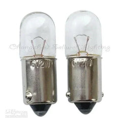 Pair of 6v 2w A339 miniature bulbs with ba9s base and t10x28 size