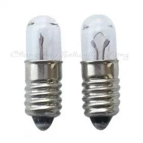 Miniaturre bulb 3.8V 1W E5 base clear glass small light bulb set of 10
