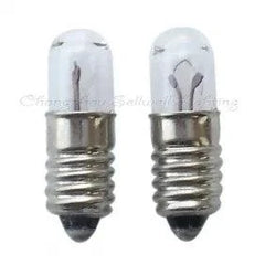Miniaturre bulb 3.8V 1W E5 base clear glass small light bulb set of 10